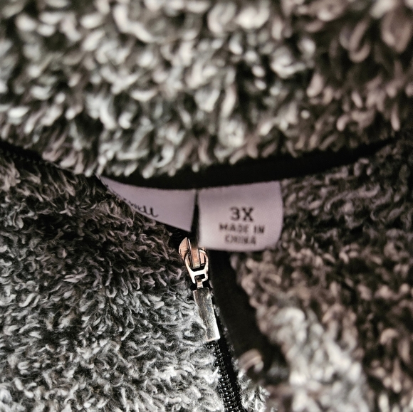 Jason Maxwell Womens Gray And Black Zip Up Furry Vest Size 3X - Picture 5 of 10